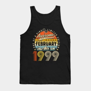 Awesome Since February 1999 Vintage 24th Birthday Tank Top